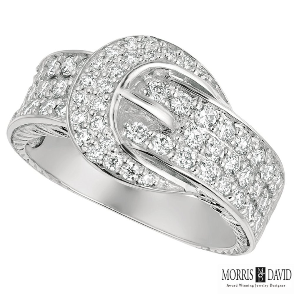 1.00 Carat Natural Diamond Belt Ring